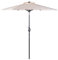 Alfresia 2 Metre Parasol - Round with Push Button Tilt, Outdoor Table Parasol Umbrella with Crank Handle, Garden Patio Sun Shade, Cream, Easy Assemble