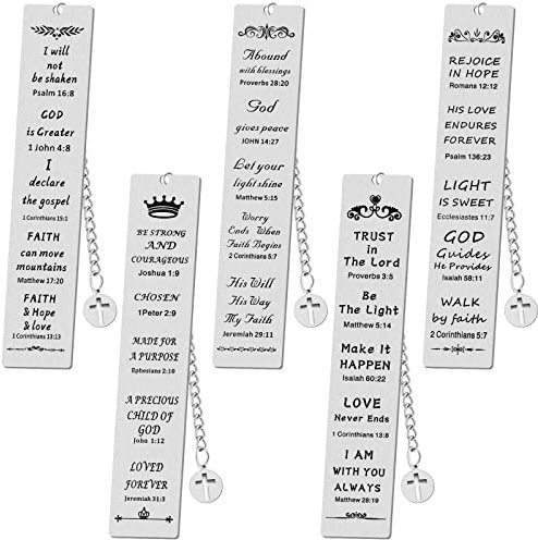 5 Stück inspirierende christliche Lesezeichen Geschenke für Frauen Bibelvers Lesezeichen religiöse Lesezeichen christliche Strumpffüller inspirierende Lesezeichen für Mädchen Jungen Kinder Freund