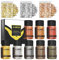 Metallisches Pigmentpulver Set mit Blattsilber für Epoxidharz Farbe DIY Kunst, Seifenherstellung und mehr 8 Harzfarbpulver in 15 ml Flaschen, kosmetischer Grad, mit ultrafeiner und seidiger Textur