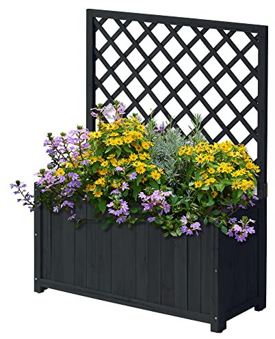 VegTrug Rankgitterbox aus Holz, 90 cm, Anthrazit (FSC 100%)