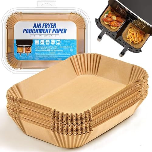 Silicone Air Fryer Liners, 2 Pcs Air Fryer Liners Reusable For Ninja Air Fryer, Oil-proof, Natural Food Grade Parchment for Baking Roasting Microwave Frying Pan .Red and Black Airfryer Liners