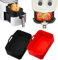 Silicone Air Fryer Liners, 2 Pcs Air Fryer Liners Reusable For Ninja Air Fryer, Oil-proof, Natural Food Grade Parchment for Baking Roasting Microwave Frying Pan .Red and Black Airfryer Liners