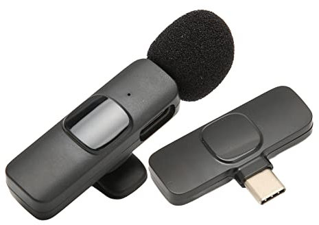 Bewinner K8 USB C Kabelloses Lavalier Mikrofon, Kabelloses Bluetooth Aufnahmemikrofon, Lavalier Ansteckmikrofon Mit Clip Für Vlog, Konferenz, Interview, Live Stream