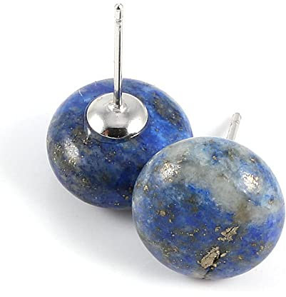 CPGG Ohrringe Damen, Lapislazuli Ohrstecker Oblaten Naturstein Ohrstecker Mode Reiki Ohrstecker Ohrringe Für Damen Mädchen Handgemachter Schmuck
