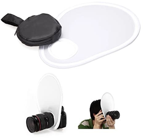 1 Stück Tragbar Blitzdiffusor Kamera Blitz Diffusor Faltbar Blitz Diffusor Reflektor Kit Kamera licht Reflektor mit Aufbewahrungstasche für DSLR Kameraobjektive