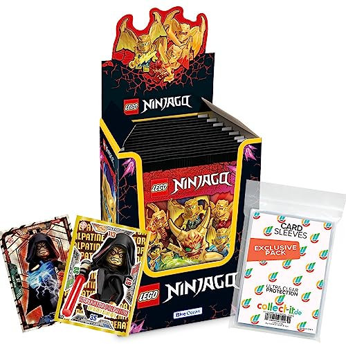 Bundle mit Lego Ninjago - Crystalized - Sammelsticker - 1 Display (36 Tüten) + 2 Limitierte Star Wars Karten + Exklusive Collect-it Hüllen