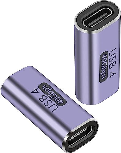 PremiumCord Adattatore USB 4, da USB-C Femmina a USB-C Femmina F/F, Ultraveloce 40 Gbit/s, Porta USB Type-C, Alluminio, Colore Grigio Spazio