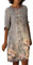 AMDOLE Damenkleider, lässig, Übergröße, Sommerkleid, kurzärmelig, Rundhalsausschnitt, Minikleid, Boho, Strand, locker, elegant, Midi-Sommerkleid, Midi-Sommerkleider für Damen, khaki, L