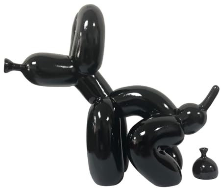 Morlinca Ballon Hund Statue, Harz Ballon Hund Skulptur, Graffiti Kunstskulptur Harz Handwerk Ornament Desktop BüRo Und Heimdekoration Tier Skulptur,A3