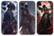 PBNDJVG 3 Stück Handyhülle für Apple iPhone 15 6.1'' Anime Uchiha Sasuke Itachi Madara Manga Muster Design Junge Case All Inklusiv Linsen Schutzhülle Stoßfest TPU Silikon Weich Ultra Dünn Cover, 02