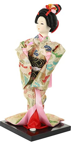 HOMSFOU Ornements De Poupée Geisha Figurine De Geisha Japonaise Statue De Geisha Asiatique Poupées Kabuki Japonaises Statue De Geisha Japonaise Fille Ménage Planche Maison De Poupée