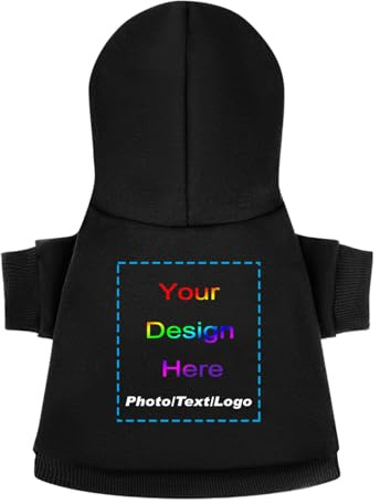 Personalisiertes Haustier-Sweatshirt mit Namen und Fototext, individuelles Haustier-Hunde-Sweatshirt, individueller Pullover mit Kapuze für Hunde, Welpen, Geschenke für Haustier, Katze, Hund