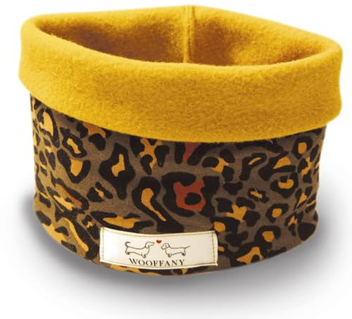 Loop-Schal WOOFFANY - Design Mette - Baumwollfleece - waschbar bei 30° - für kleine Hunde bis mittelgroße Hunderassen - Handgefertigt in Deutschland