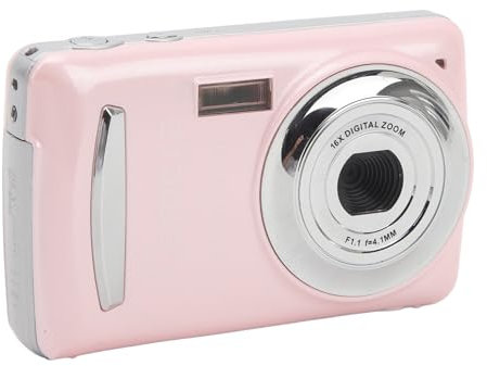 Digitalkamera, 1080P 16 MP Digitale Point and Shoot Kamera, 2,4 Zoll HD Bildschirm, 16 facher Digitalzoom, Autofokus, Mehrachsenstabilisierung, Tragbare Reisekamera für Studenten