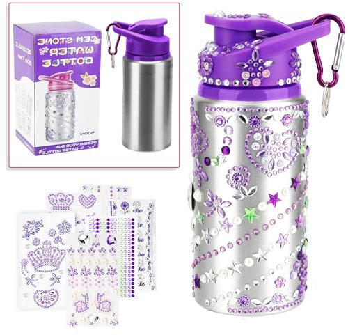 Gourde Isotherme Fille - Bricolage DIY Retour À L'École Cadeau Anniversaire 6-10 Ans