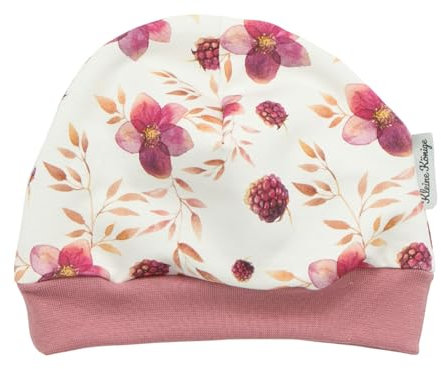 Kleine Könige Mütze Baby Mädchen Beanie · Modell Brombeere Pretty BlackBerry, Beere · Ökotex 100 Zertifiziert · Größe 62/68