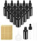 PATIKIL 30ml Glass Dropper Bottle, 12Pcs Leakproof Essential Oils Sample Liquid Perfume Container with Eye Dropper Labels Funnel for Storage Home Travel, Black