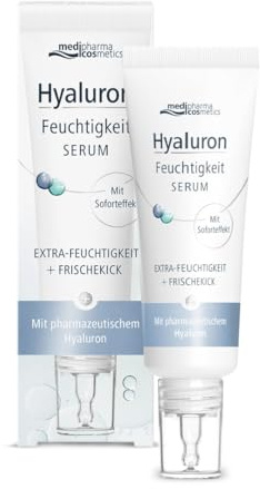 Hyaluron Feuchtigkeit Serum I Für sofortige Feuchtigkeitsversorgung I Reduziert Linien und Fältchen auf der Haut I Belebt die Haut mit Hyaluronsäure und Koffein I Mit praktischer Dosierspitze