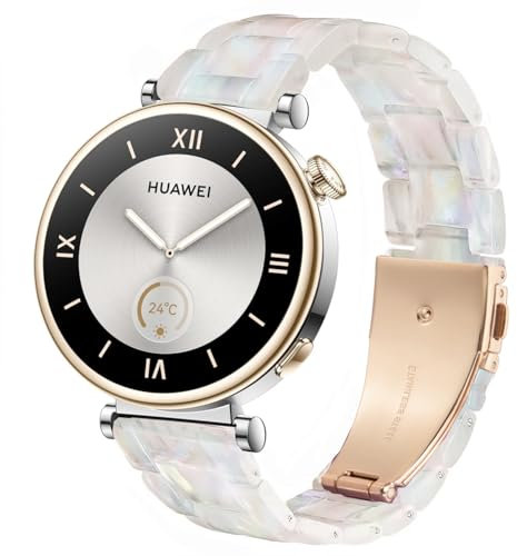 DEALELE Strap Compatible with Huawei Watch GT4 41mm / Garmin Venu 3S / 2S / Forerunner 265S / 255S / Fossil Women's Gen 6, 18mm Colorful Resin Replacement Bands for Women Men, Fluorescence