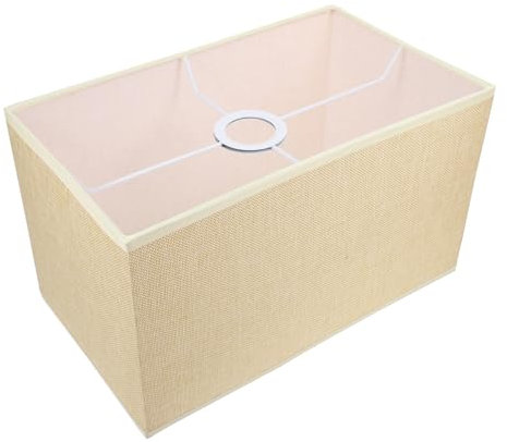 WOONEKY Rechteckige Stofflampenabdeckung Für Zuhause Einfacher Stil Tischlampenschirm Lichtzubehör Aus Tuchmaterial Langlebig Und Praktisch in Anwendung