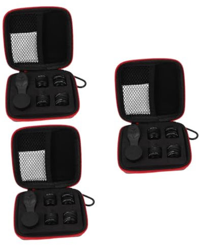 OSALADI 3 Sets Clip-on Mobile Phone Lens Camera Macro Phone Camera Clip Compact Design
