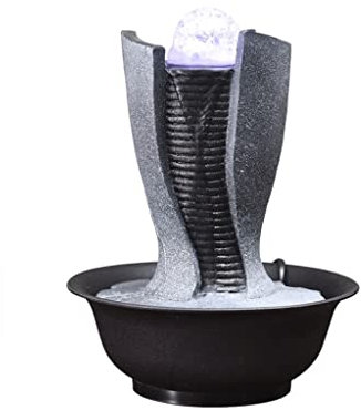 Fontana da tavolo Fontana da tavolo Fontane d'acqua Fontana da tavolo per interni Fontana a cascata per arredamento moderno per la casa Ufficio Negozio Decorazione Casa Fontana d'acqua per interni, D