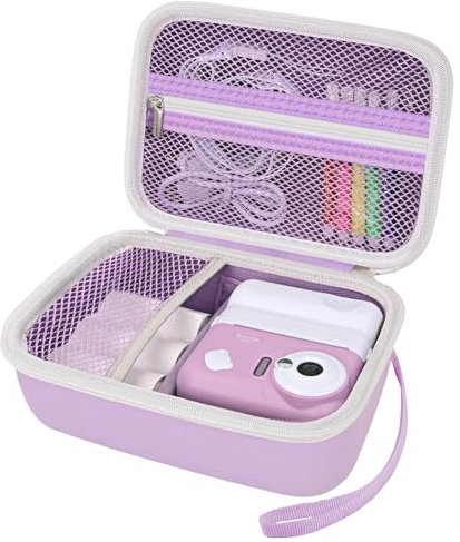 Arvok Custodia per Fotocamera per Bambini compatibile con Uleway, GlobalCrown, GREENKINDER, Ushining, Gofunly – Scatola di Conservazione per Fotocamera Istantanea Mini Digitale (solo custodia) Viola