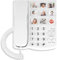 Uvital Corded Landline Phones for Elderly, Big Button Telephone for Home/Hotel/Office, Desk Telephone with One-Touch Speed Dialling, Hands-Free, Volume Control and Redial