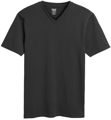 NEXT Herren Schmale Passform Slim Fit T-Shirt mit V-Ausschnitt