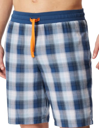 Schiesser Herren Schlafhose Kurz Bermuda Web - Mix + Relax - Organic Cotton Pyjamaunterteil (1er Pack)