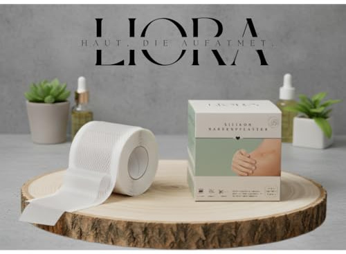 Liora Silikon Narbenpflaster 4×150 cm – wasserfest, diskret & zuschneidbar – medizinisch für OP-Narben, Kaiserschnittnarben, Keloide, Akne, sensible, empfindliche, reife Haut (Transparent)