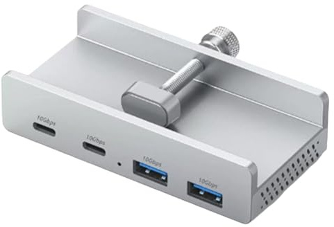 Ujjdwiurgh 10Gbps USB HUB Clamp USB3.2 Splitter Adapter Desktop PC Accessories Usb Extension Hub Clip