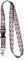 Rolseley Cordon tour de cou pour porte-badges avec clip en métal Crânes et roses.