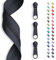 5m Reißverschluss endlos, Spirale 3mm + 15 Schieber/Zipper 32 Farben, Meterware (Schwarz)