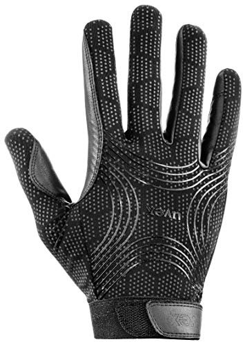 Uvex ceravent - Flexibler Reithandschuh für Damen und Herren - widerstandsfähiger - exzellenter Grip - Black - 8
