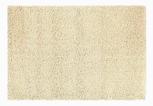 PANORAMA SHAGGY Hochflor Langflor Teppich in creme, Bettumrandung