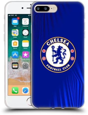 Head Case Designs Officially Licensed Chelsea Football Club Super Graphic Crest Gel Case [Military Grade Protection] Compatible with Apple iPhone 7 Plus/iPhone 8 Plus and Compatible with MagSafe