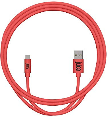 Juice USB Type C 1m Charger and Sync Cable for Samsung Galaxy S20, S10, S9, S8, S20 Plus, Huawei P30, P20, Sony, Google Pixel 6, Apple Ipad 2020, Pro 2020, Air 2020 - Coral