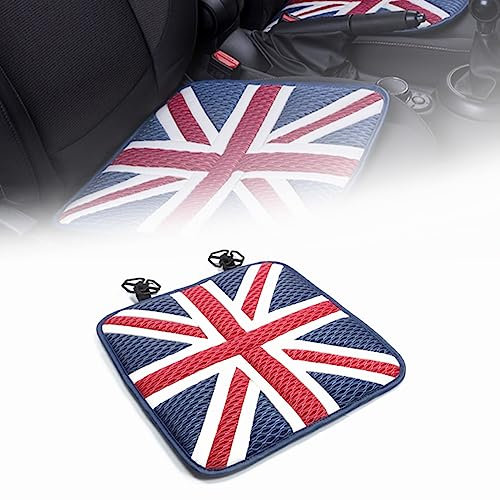 Heinmo car seat Cushion Cool Cushion car seat Cushion Universal Modified Summer Soft Cushion for Cooper (Red Union Jack)