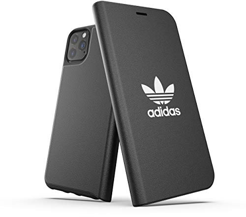 adidas Originals Compatible with iPhone 11 Pro Max Case, Folio Protection Booklet Mobile Phone Case – Black
