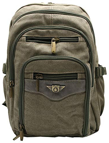 Aoking Rucksack Sport Reise Wander Schul Tasche Canvas Day Back Pack Outdoor grün