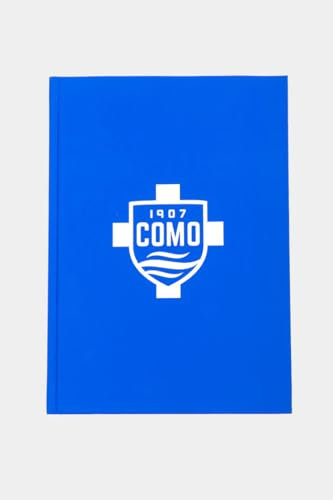 COMO 1907 - Notebook ufficiale - Colore blu royal con stampa bianca- Con copertina soft touch - Fogli a righe, segnapagina ed elastico - Dimensione 21,5x15,5 cm - Made in Italy