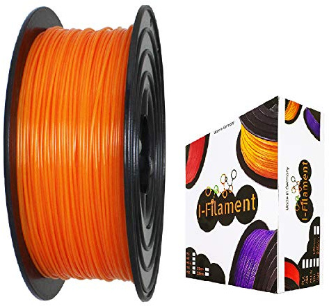 I-Filament 3D-Drucker PET-G 1,75mm 1kg Spule Rolle (Orange Transparent)