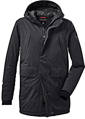killtec Herren Funktionsparka mit Kapuze KOW 115 MN PRK, schwarz, S, 37156-000