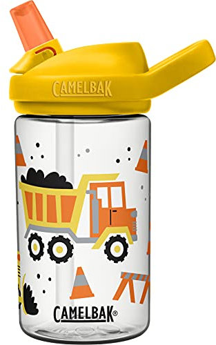 Camelbak Kinder Trinkflasche Eddy+ Plus Kids, 400 ml, Construction Trucks - Gelb, 2282