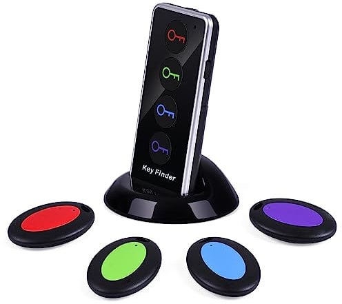 Chercheur de clés, portée jusqu'à 130 Pieds dans Un Espace Ouvert, Chlovoe Télécommande sans Fil RF Localisateur de clés pour clés Portefeuille Téléphone Portable Lunettes Bagages Pet Tracker