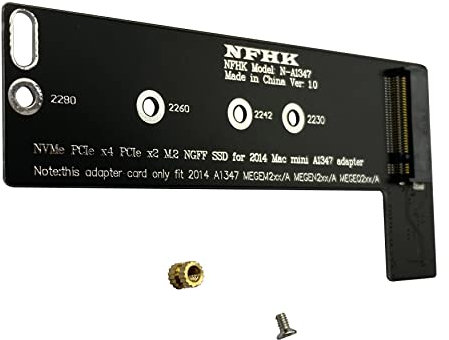 BestParts M.2 NGFF M-Key NVME - Tarjeta convertidora SSD para Mac Mini finales de 2014 A1347 MEGEN2 MEGEM2 MEGEQ2