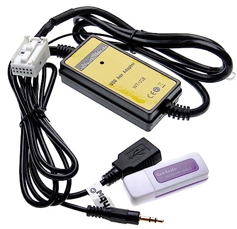vhbw AUX USB Audio Adapter Kabel KFZ Radio kompatibel mit Skoda Beat, Cruise, Dance, Melody, Nexus, RCD300, Rhapsody, Stream Auto, Autoradio