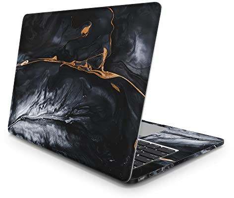 Sticker Master Black Gold Marbleized Ordinateur portable vinyle autocollant peau couverture 13 14 15 pouces ordinateur portable décalcomanie pour MacBook Asus Acer Hp 10 inch (25x19 cm)