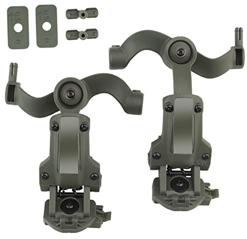 Multi-Angle Rotation Tactical Helm Rail Adapter Für Taktische Headset Fit OPS Core ARC Und Team Wendy M-LOK Rail,Grün